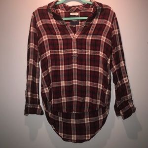 Flannel boyfriend fit top